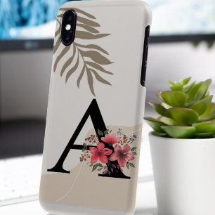Botanische Form Boho Retro mit Name 1. Hauptstadt iPhone 16 Hülle