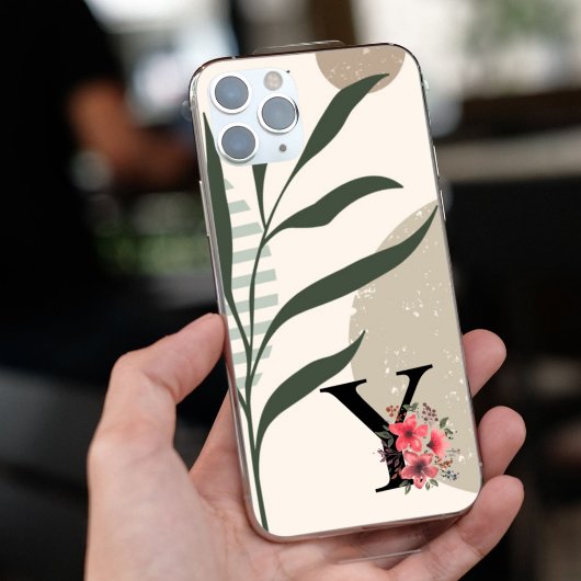 Botanische Form Boho Retro mit Name 1. Hauptstadt Case-Mate iPhone Hülle