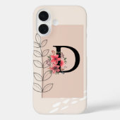 Botanische Form Boho Retro mit Name 1. Hauptstadt Case-Mate iPhone Hülle (Rückseite)