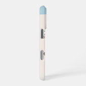 Botanische Form Boho Retro mit Name 1. Hauptstadt iPhone Hülle (Rechte Seite)