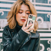 Botanische Form Boho Retro mit Name 1. Hauptstadt iPhone Hülle