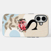 Botanische Form Boho Retro mit Name 1st Hauptstadt Case-Mate iPhone Hülle (Rückseite (Horizontal))