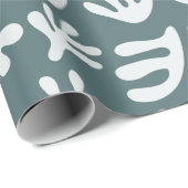 Botanische Formen Boho Matisse Cutout Muster Geschenkpapier (Rolleneckpunkt)