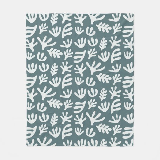 Botanische Formen Matisse Cutout Muster Fleece Bla (Vorderseite)