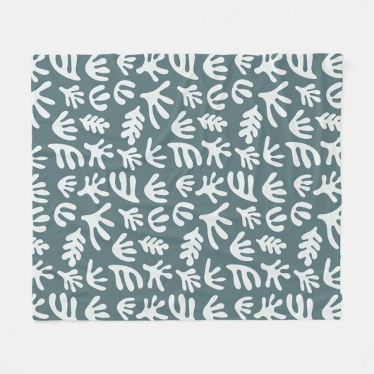 Botanische Formen Matisse Cutout Muster Fleece Bla (Vorderseite (Horizontal))