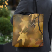 Botanische Foto-Kunst Monogramm mit dem goldenen L Tasche