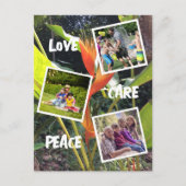 Botanische FotoCollage Postkarte (Vorderseite)