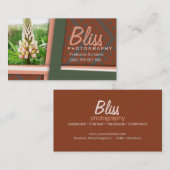 Botanische Fotografie Erdthy Moderne Fotovorlage Visitenkarte (Vorne/Hinten)