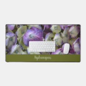 Botanische Fotografie lila und Cream Hydrangea Schreibtischunterlage (Tastatur & Maus)