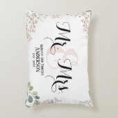 Botanische Frau Personalisiert Wedding Newly Wed Dekokissen (Vorderseite(Vertikal))