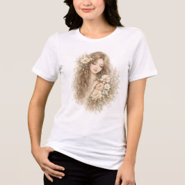 Botanische Frau Tri-Blend Shirt