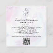 *~* Botanische Frauenline Art Goddess Greenery QR Quadratische Visitenkarte (Rückseite)