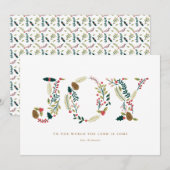 Botanische Freude Weihnachtsgrüße Feiertagskarte (Vorne/Hinten)