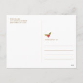 Botanische Freude Weihnachtsgrüße Feiertagspostkarte (Rückseite)