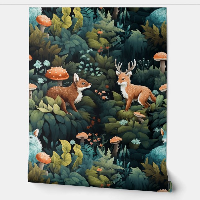 Botanische Freunde des Twilight Forest Tapete (Abrollen)