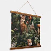 Botanische Freunde des Twilight Forest Wandteppich Mit Holzrahmen (Gewinkelt)