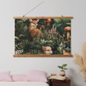 Botanische Freunde des Twilight Forest Wandteppich Mit Holzrahmen (Schlafzimmer)