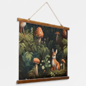 Botanische Freunde des Twilight Forest Wandteppich Mit Holzrahmen (Gewinkelt)