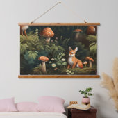 Botanische Freunde des Twilight Forest Wandteppich Mit Holzrahmen (Schlafzimmer)