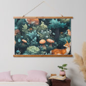 Botanische Freunde des Twilight Forest Wandteppich Mit Holzrahmen (Schlafzimmer)
