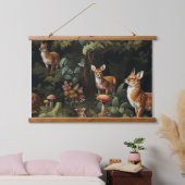 Botanische Freunde des Twilight Forest Wandteppich Mit Holzrahmen (Schlafzimmer)