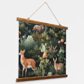 Botanische Freunde des Twilight Forest Wandteppich Mit Holzrahmen (Gewinkelt)