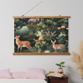Botanische Freunde des Twilight Forest Wandteppich Mit Holzrahmen (Schlafzimmer)
