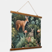 Botanische Freunde des Twilight Forest Wandteppich Mit Holzrahmen (Gewinkelt)