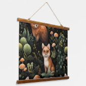 Botanische Freunde des Twilight Forest Wandteppich Mit Holzrahmen (Gewinkelt)