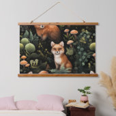 Botanische Freunde des Twilight Forest Wandteppich Mit Holzrahmen (Schlafzimmer)