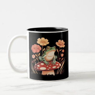 Botanische Froschliebhaber Geschenke Floral Blume  Zweifarbige Tasse