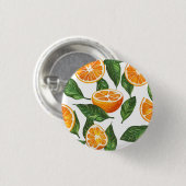 Botanische Frucht Orange Citrus Nahtlos Button (Vorne & Hinten)