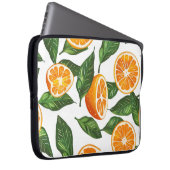 Botanische Frucht Orange Citrus Nahtlos Laptopschutzhülle (Vorne Rechts)