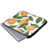 Botanische Frucht Orange Citrus Nahtlos Laptopschutzhülle (Vorne Knopf)