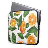 Botanische Frucht Orange Citrus Nahtlos Laptopschutzhülle (Vorderseite Links)