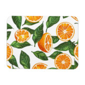 Botanische Frucht Orange Citrus Nahtlos Magnet (Horizontal)