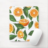 Botanische Frucht Orange Citrus Nahtlos Mousepad (Mit Mouse)