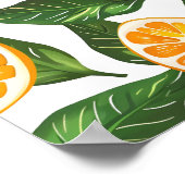 Botanische Frucht Orange Citrus Nahtlos Poster (Ecke)