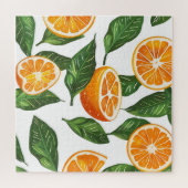 Botanische Frucht Orange Citrus Nahtlos Puzzle (Horizontal)
