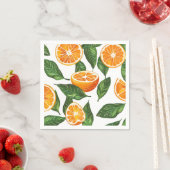 Botanische Frucht Orange Citrus Nahtlos Serviette (Beispiel)