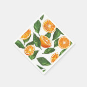 Botanische Frucht Orange Citrus Nahtlos Serviette (Ecke)
