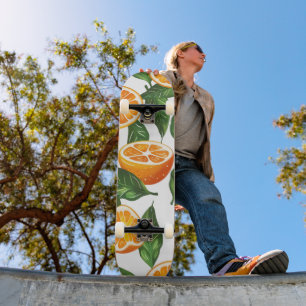 Botanische Frucht Orange Citrus Nahtlos Skateboard