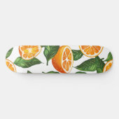 Botanische Frucht Orange Citrus Nahtlos Skateboard (Horizontal)