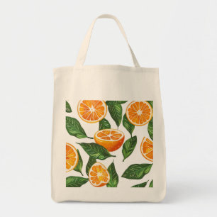 Botanische Frucht Orange Citrus Nahtlos Tragetasche