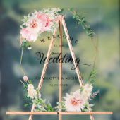 Botanische Frühjahrsgeometrie mit Wasserfarbe Acrylschild (Neutral)