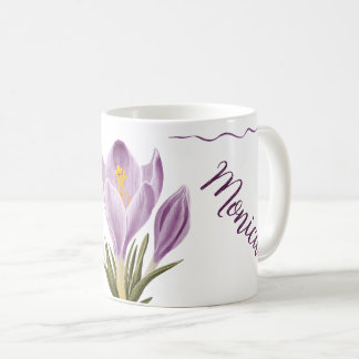 Botanische Frühlings-Krokus-Blüte Kaffeetasse