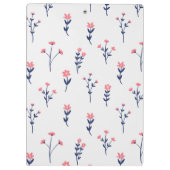 Botanische Frühlingsdekoration nahtlos blühen Klemmbrett (Rückseite)