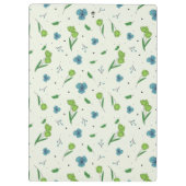 Botanische Frühlingsdekoration nahtlos blühen Klemmbrett (Rückseite)