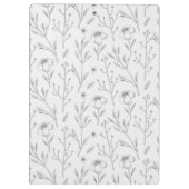 Botanische Frühlingsdekoration nahtlos blühen Klemmbrett (Rückseite)