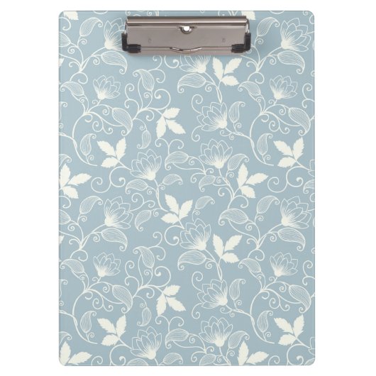 Botanische Frühlingsdekoration nahtlos blühen Klemmbrett (Vorderseite)